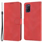 For Oppo A72/A52/A92 4G Wallet Phone Case PU Leather Stand Shockproof Flip Cover with Strap