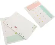 SEWACC 3pcs Handbook Refill 6 Ring Loose Leaf Paper Planner Refill Papers Planner Paper with Hole Loose Leaf Notebook Colored Binder Clips Writing Papers Notepad Replacement Core Papers