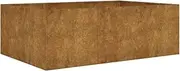 vidaXL Garden Raised Bed in Durable Corten Weathering Steel - with Support Brackets - Ideal for DIY Gardening Enthusiasts - 120x80x40 cm