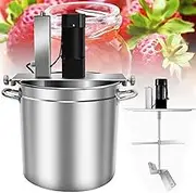 Automatic Food Mixer,15L/25L/40L Commercial Heating Mixer with 4 Blade Stirring Scraper,Adjustable Stirring Speed,Hot Pot Seasoning Bottom Soup Stirre,for Making Jam, Sauce, Filling(15L)