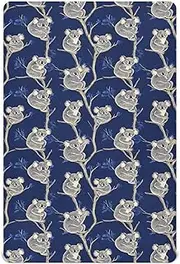 Fitted Crib Sheets for Baby Boy or Girl Soft Breathable Baby Play Yard Sheet for Standard Size Crib Mattress 52x28in Art Koala