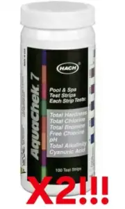 2pack!! AquaChek 7-Way 100 Count Pool Water Test Strips 551236 Hach