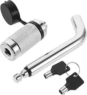 COMPUKAS Tow Lock Hitch Locking Pin Lightweight Theft Security Lock for Trailer Rv Caravan Durable Cast Construction Theftproof Portable for Outdoor Use