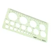 New 20x10cm Circle Template Ruler Stencil Students Measuring Tool