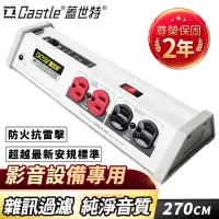 在飛比找Yahoo奇摩購物中心優惠-【Castle 蓋世特】四代升級版 電源淨化濾波轉接器插座/