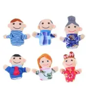 12 Pc Kids Baby Family Finger Puppets Plush Cloth for for Play Game Learn