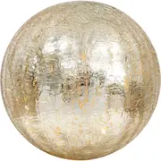 LVD Glass Ball Nougat Crackled Led Home/Lounge Tabletop Light Decor Gold XL