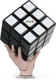 Rubik’s Cube Greyscale Wednesday Cube from The Hit TV Series Wednesday, Problem-Solving Challenging Brain Teaser Fidget Toy, Adults & Kids Aged 8+