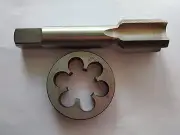 1pc HSS Machine M28 X 1.5mm Plug Tap and 1pc M28 X 1.5mm Die Threading Tool