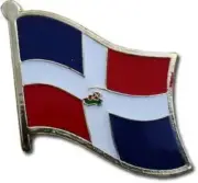 DOMINICAN REPUBLIC LAPEL FLAG PIN - NEW