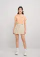 A-Line Pleated Mini Skirt