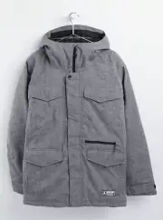 BURTON COVERT 2L SNOWBOARD JACKET MEN'S SMALL BOG HEATHER 13065105020