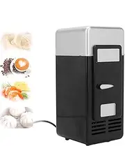 Mini Fridge, Portable Car Fridge USB Hot Cooler Freezer Food Skin Care Products Storage Small Fridge Compact Cool Fridge For Cola Coffee In The Car Office Desk & College Dorm Room Bedroom