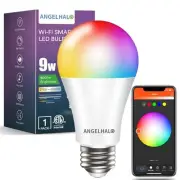 Smart Light Bulbs, Color Changing A9 LED Light Bulb, Work with Alexa and 1