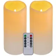 Flickering Flameless LED Candles with 10-Key Remote & Timer, Waterproof