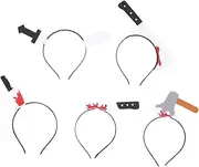 [ROMISBABA] Creative Halloween Hairband Props Set Fake Cutter Scissors for Party and Cosplay