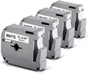 Labelife M-K231 Compatible Label Tape Replace for Brother P Touch M Tape M231 MK231 M-231 M-K231S 12mm 0.47 Inch for Brother PTouch PT-M95 PT-65 PT-80 PT-70 PT-45 Label Makers, Black on White