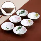 1PC Chinese Porcelain Kungfu Tea Cup Handpainted Floral Personal Cup 50ml