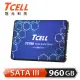 【TCELL 冠元】TT750_960GB SSD 2.5吋固態硬碟3D TLC(讀：550M/寫：480M)