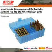 Mtm Case-gard Rifle Ammo Box 50 Round Flip-top 308 Win/220 Swift #rm-50-24