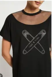 NWT RRP $250 SASS & BIDE Living On The Edge Embellished Tee Dress Sz M FREE POST