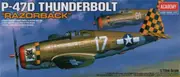 Academy 1/72 P-47D "Razor-Back" Thunderbolt Plastic Model Kit [12492]