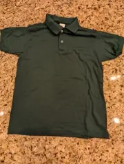 Hanes EcoSmart Kids' Polo Shirt Deep Forest size Youth L (14-16)