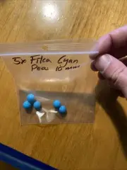 Carlson’s Fika Peas (Three Shell Game, 10 mm, Cyan Peas)