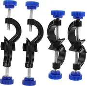 DECORNIJIA 4pcs Cross Clip Accessories Lab Equipment Clips Lab Ring Stand Clips Large Spring Clamps Metal Mini Clamp Lab Apparatus Holders Desktop Clamp Mounting Bracket Black Aluminum Alloy
