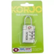 KORJO Travel Luggage Lock TSA Compliant Lock Silver TSA71