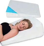 Bed Wedge System | Acid Reflux Side Sleeper | 32 Bed Wedge with 5 Neck Roll | Digestion and Alignment Relief |Bamboo zippered cover