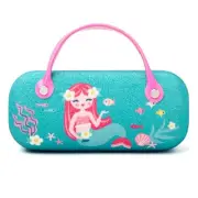 Kids Glasses Case Hard Shell Girls Eyeglass Case with Handle Various Mermaid