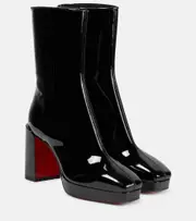 [Christian Louboutin] Christian Louboutin Alleo 90 patent leather ankle boots AU 4 black
