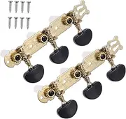 JOINPAYA Acoustic Guitar Tuner 2pcs String Tuners Durable Metal Easy to Install Black