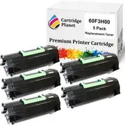 5 Pack Compatible Toner Cartridge for Lexmark 60F3H00 603H (10,000 Pages) for Lexmark MX310 MX310DN MX410 MX410DE MX511 MX511DE MX511DHE MX611 MX611DE MX611DHE