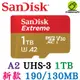 SanDisk Extreme MicroSDXC 1T 1TB A2 U3 TF 190MB 小卡 高速記憶卡