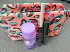 CLINIQUE Leopard Print Makeup Bag Eye liner Mascara Take the Day Off NEW