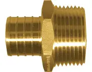 3/4" PEX x 1/2" MPT Brass Male Adapter