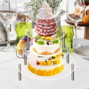 Cake Stand Kitchen Multi-layer Replacement Set 15-30cm Transparent 1pcs