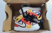 NEW Jordan 1 Mid SE (TD) Size 3C White Black Picante Red