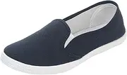 [Generic] Summer Sandals for Women Ladies Comfortable Shoes Fashion Casual Versatile Flat Casual Women's Canvas Women's Casual Shoes Cute Casual Shoes Dark Blue