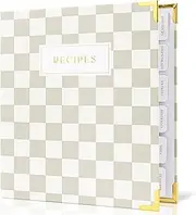 Aesthetic Recipe Binder with Waterproof Cover - The Perfect Recipe Book with Plastic Sleeves to Write in Your Own Recipes - Quality Blank Cookbook Binder, Cards incl.