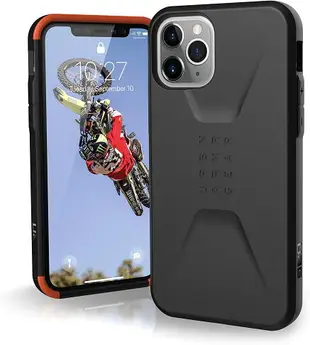 【美國代購】URBAN ARMOR GEAR UAG 專為 iPhone 11 Pro [5.8 吋螢幕] Civilian Feather-Light Rugged [黑色] 軍用防摔測試 iPhone 保護套