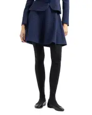 Emporio Armani Waffle Effect Knit Flared Skirt