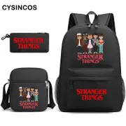 3PCS Stranger Things Travel Backpack Kids Rucksack Boys Girls Teens School Mochila Laptop Bags for Men Women Printing Schoolbag styleA-3