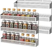ADTZYLD Spice Rack Wall Mounted With 2 Pack,3 Tier Spice Organizer Counter-top Stand Wall Mounted Storage Rack Hanging Shelf for Kitchen Cabinet, Cupboard, Pantry Door, Bathroom