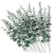 pcs Eucalyptus Stems Artificial Eucalyptus Leaves Fake Greenery 36 Gteen