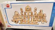 Kids Preschool 75 Piece Wooden Building Blocks Educational Develop Motor Skills