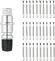 CB09 CB09U Blade Holder Base compatible with Graphtec ， with 30 Pcs Cutting Blades (30/45/60 Degree) Holder Base for Silhouette Cameo 1 2 3/Portrait/Curio/Graphtec 6000/CE 5000-60 Plotter