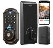 YHV Keyless Entry Door Lock with Camera Fingerprint Smart Door Lock with App NIB